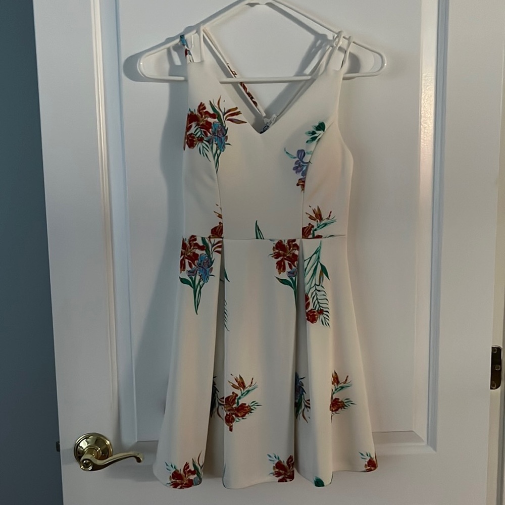Floral White Dress